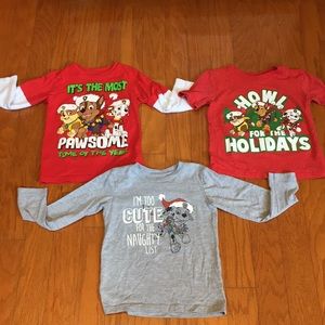 Paw patrol holiday shirts 4T/5T
